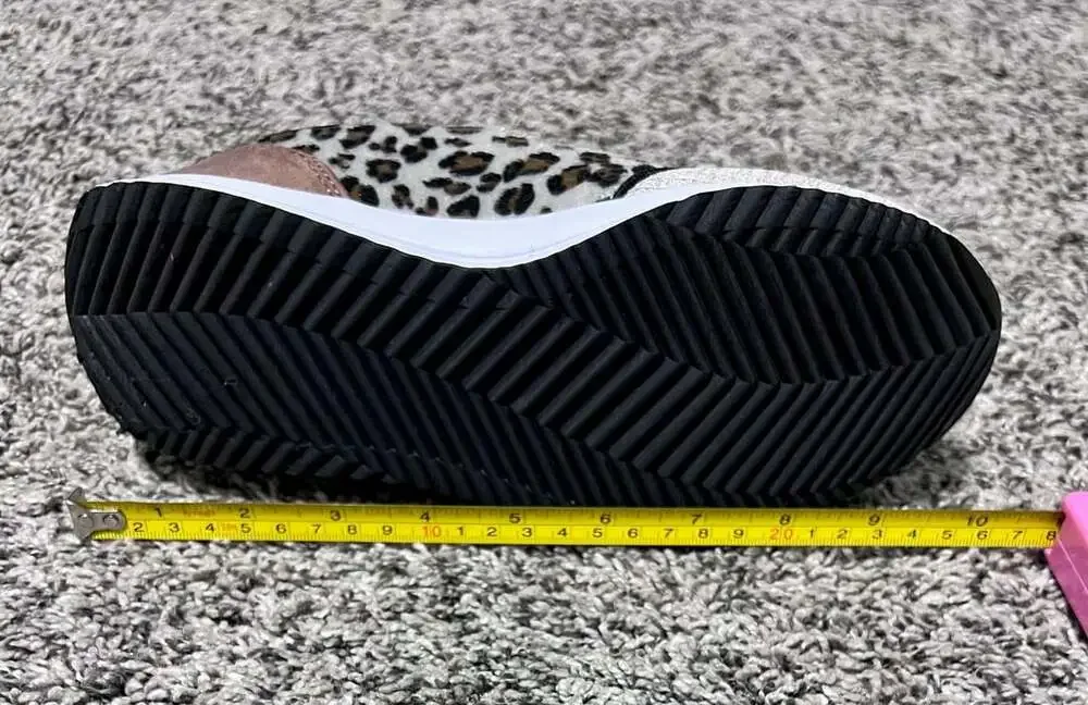 Marleylilly Animal Print Low Top Sneakers Size 7 Leopard Animal Print